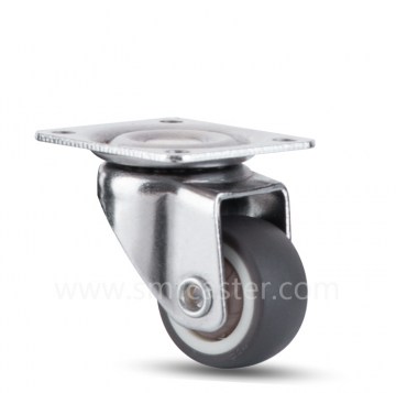 Mini TRP 1.0 inch Swivel Caster with Plate