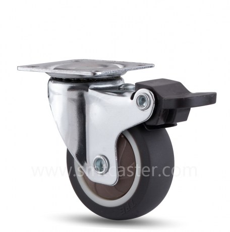 Mini TRP 2.0 inch Swivel Plate Caster with Total Brake