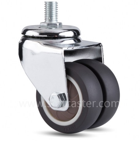 Mini TRP 2.0 inch Thread Stem Swivel Caster(Dual Wheels)