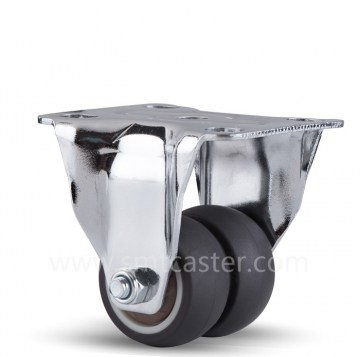 Mini TRP 1.5 inch Rigid Caster(Dual Wheels)