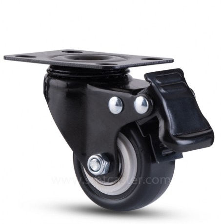 Light Weight 2.0 inch Swivel Plate Caster with Total Brake