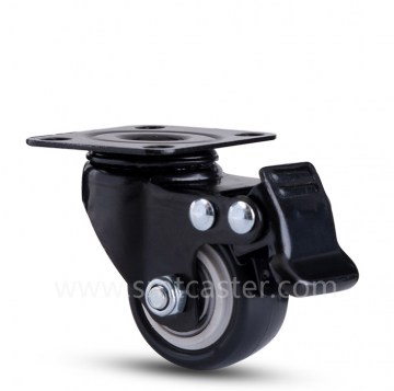 Light Weight 1.5 inch Swivel Plate Caster with Total Brake