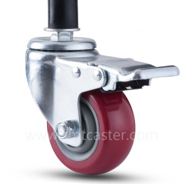 Medium Weight 3.0 inch Expanding Stem Caster with Total Brake