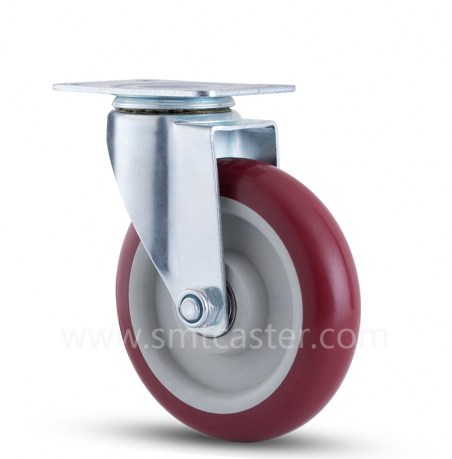 Medium Weight 5.0 inch Swivel Caster with Plate