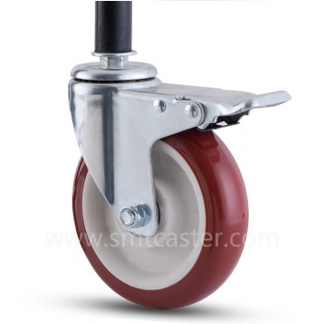 Medium Weight 5.0 inch Expanding Stem Caster with Total Brake