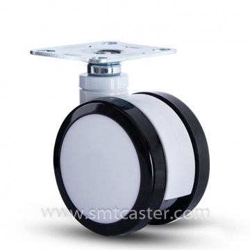 Twin Serial Medical 3.0 Inch Swivel Caster with Plate