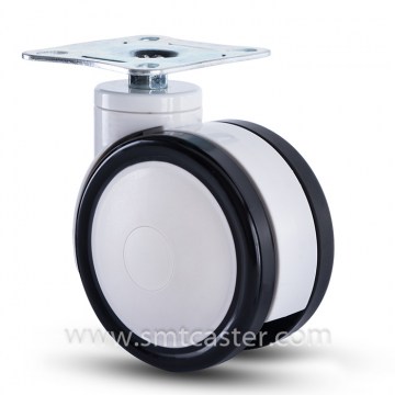 Twin Serial Medical 4.0 Inch Swivel Caster with Plate