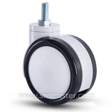 Twin Serial Medical 4.0 Inch Thread Stem Swivel Caster