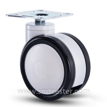 Twin Serial Medical 5.0 Inch Swivel Caster with Plate