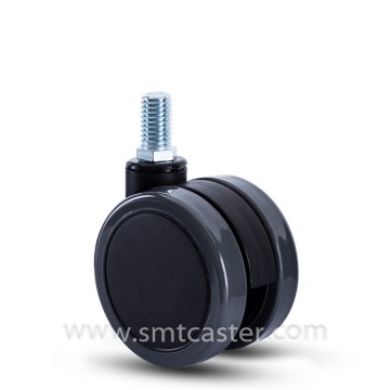 Twin Serial Medical 2.5 Inch Thread Stem Swivel Caster