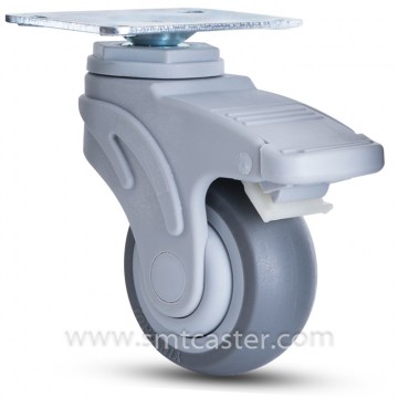 A Serial Medical 3.0 Inch Swivel Plate Caster with Total Brake