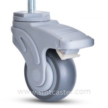 A Serial Medical 3.0 Inch Thread Stem Caster with Total Brake