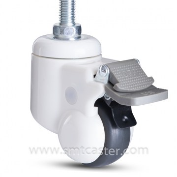 B Serial Medical 2.0 Inch Thread Stem Caster with Total Brake