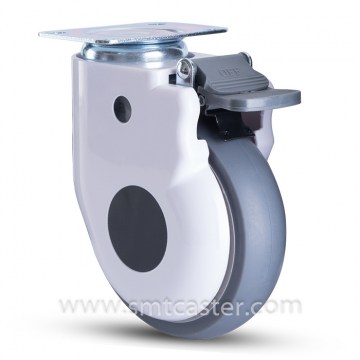 B Serial Medical 5.0 Inch Swivel Plate Caster with Total Brake